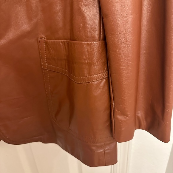 Vintage 1970’s Sears “The Leather Shop” Cognac Leather Blazer in a 42R - Picture 8 of 10